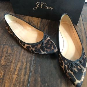 J. Crew leopard print ballet flats